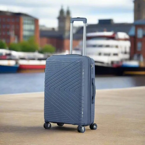 24 Inch Crossline PP Unbreakable Luggage Bag With Double Spinner Wheel