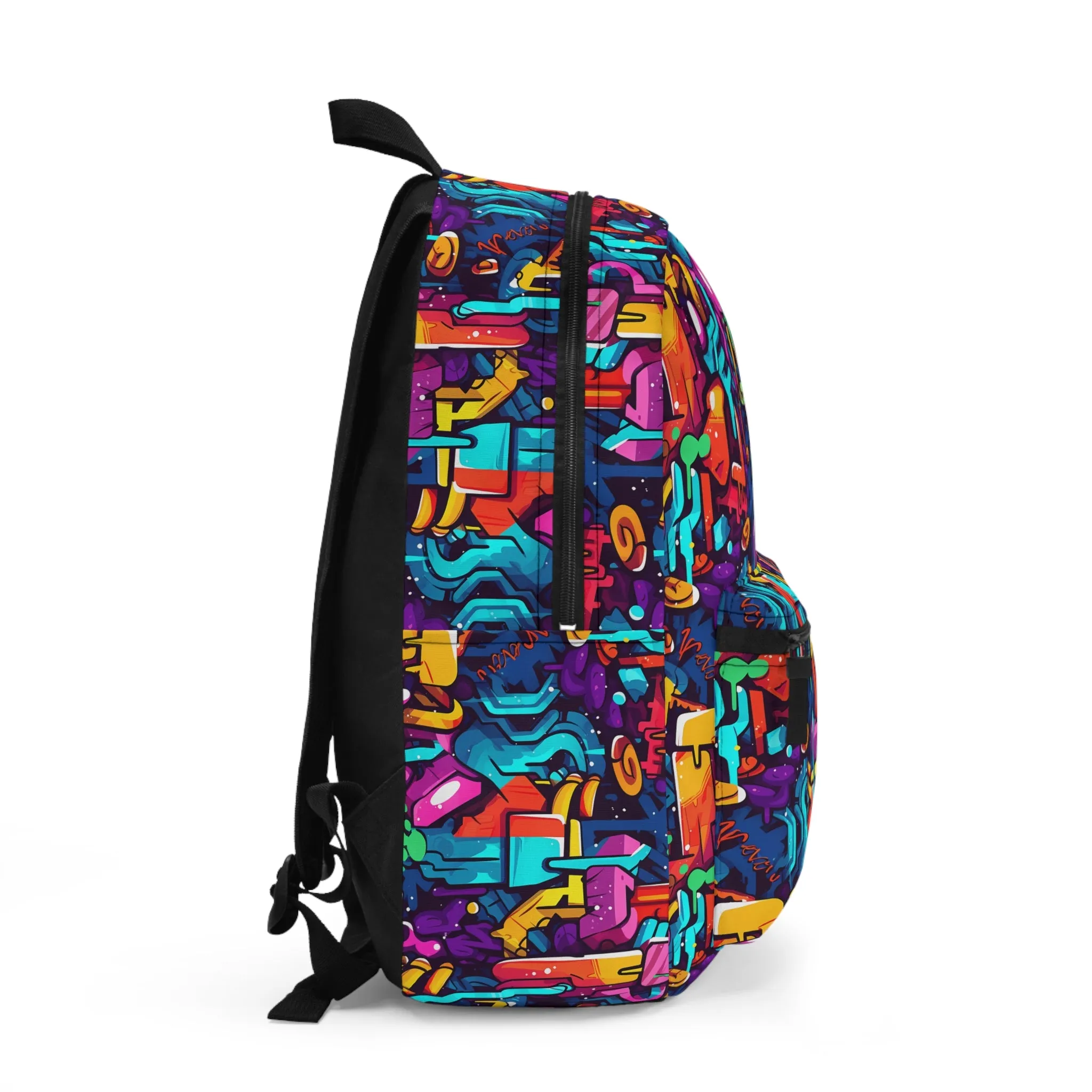 3D Abstract Colorful Street Graffiti Art Design Lightweight Backpack
