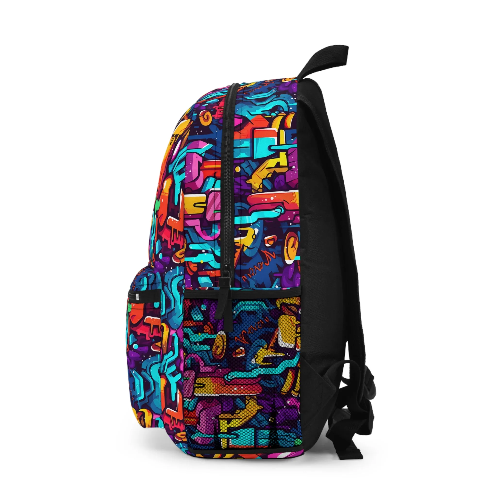 3D Abstract Colorful Street Graffiti Art Design Lightweight Backpack