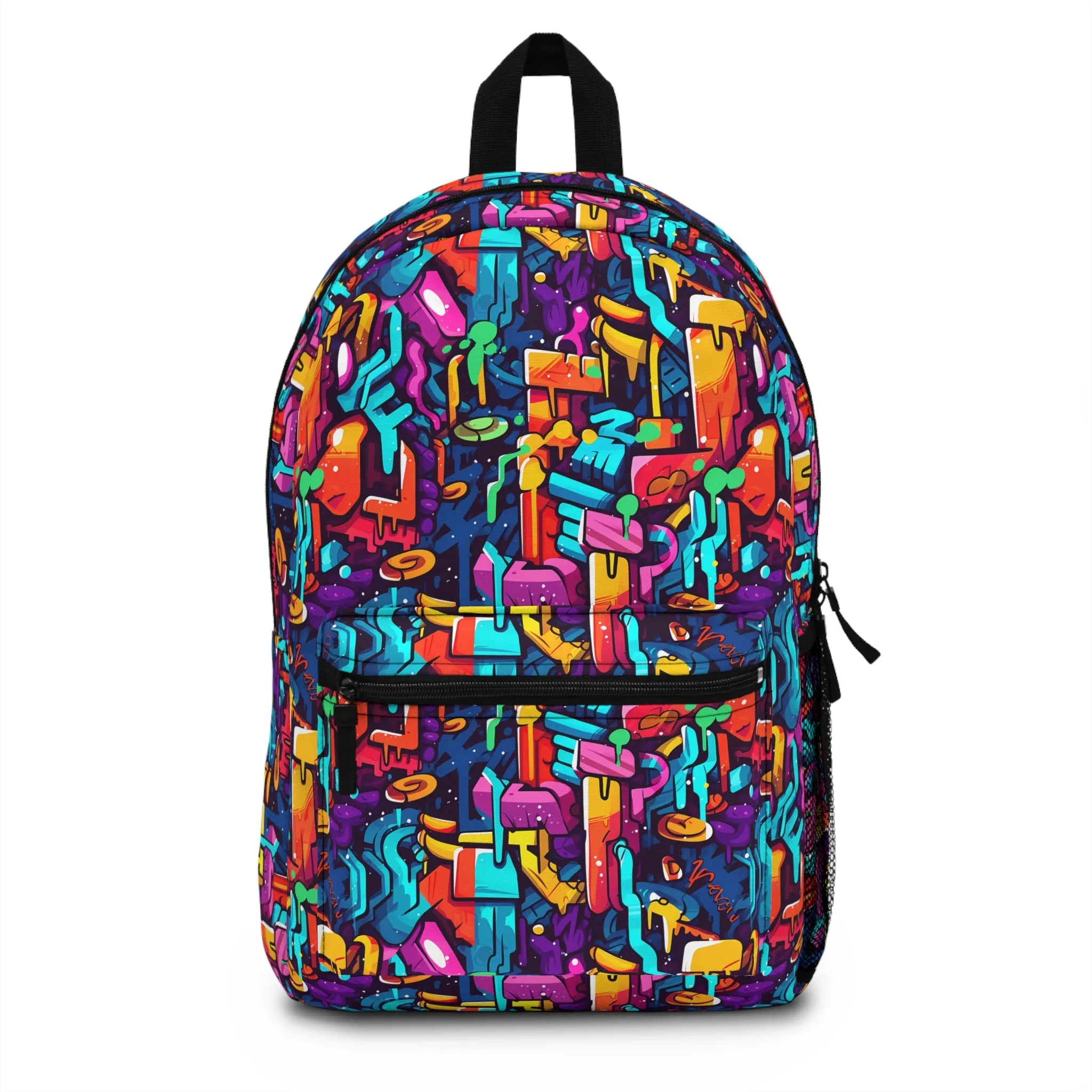 3D Abstract Colorful Street Graffiti Art Design Lightweight Backpack