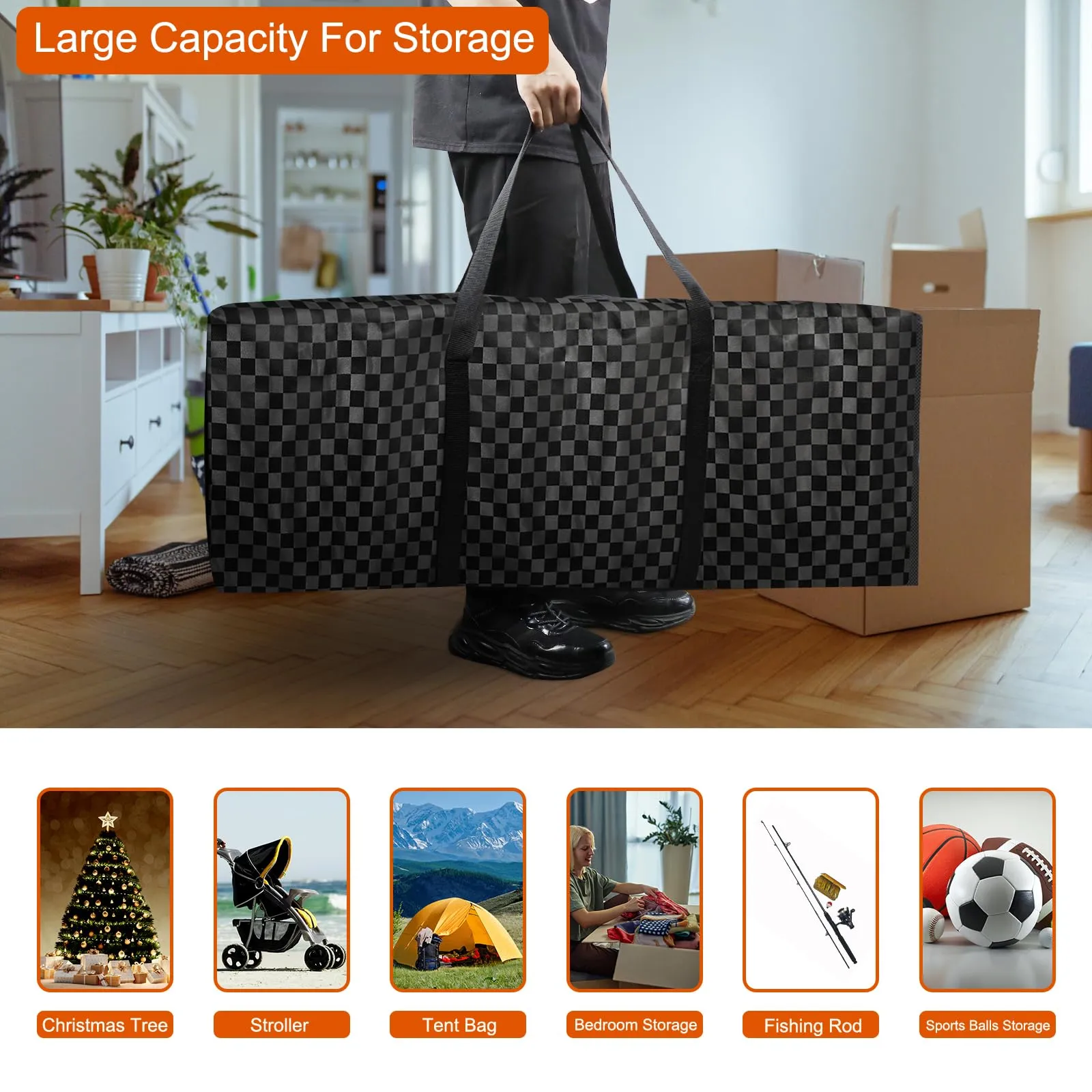 47" Large Travel Duffle Bag with Zippers