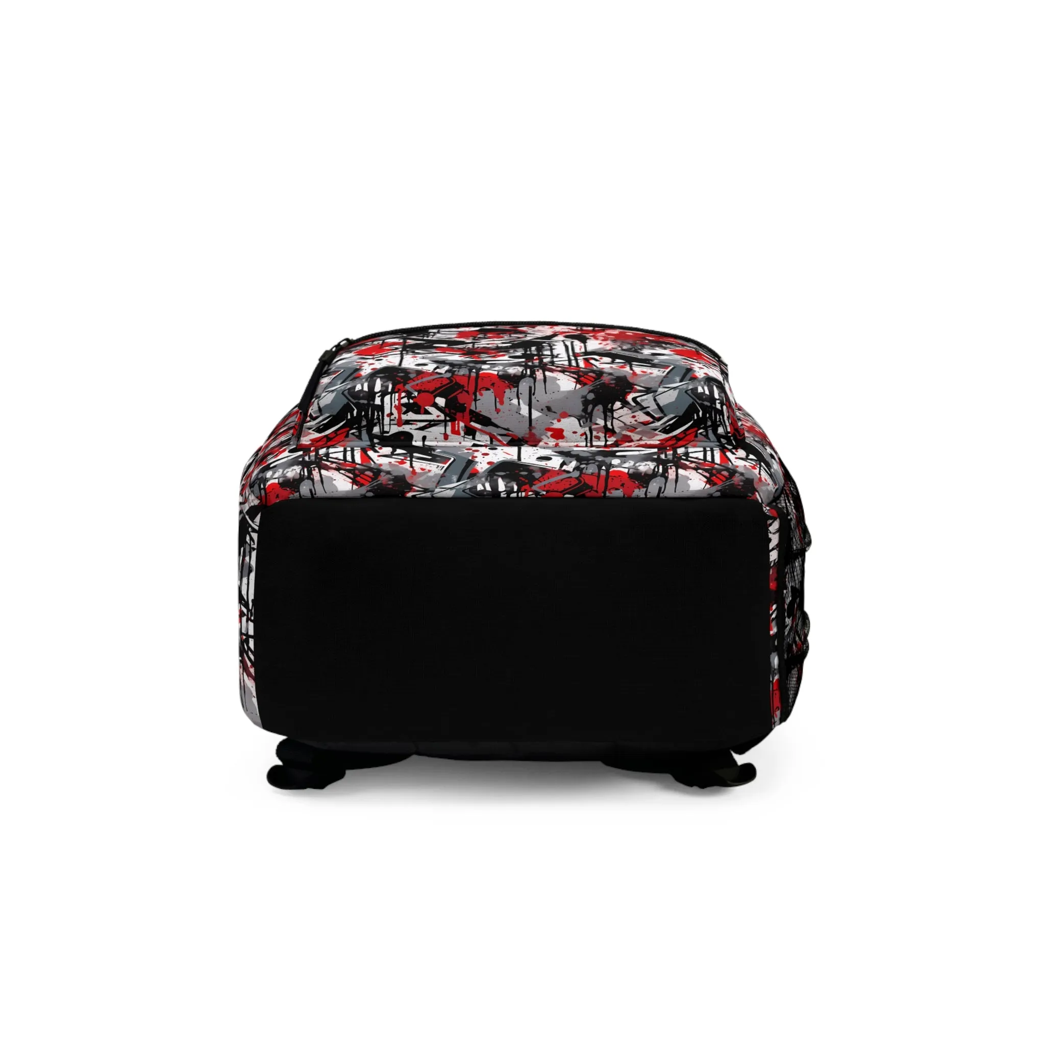 Abstract Black, Red and Grey Graffiti Design Lightweight Backpack