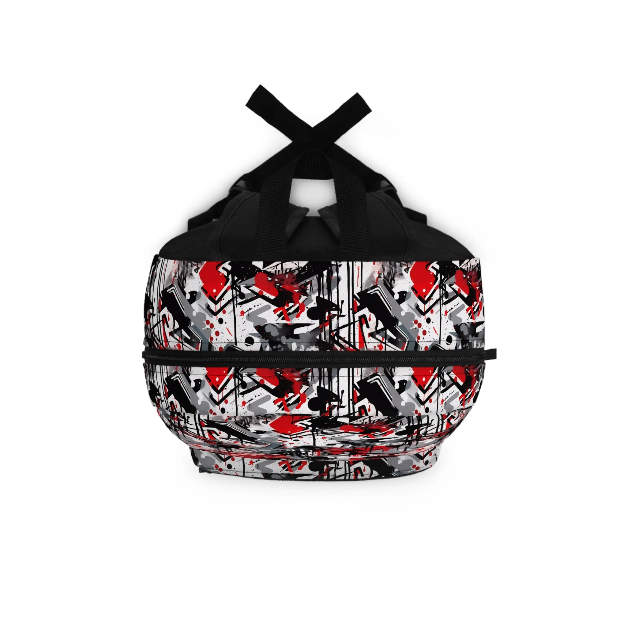 Abstract Black, Red and Grey Graffiti Design Lightweight Backpack