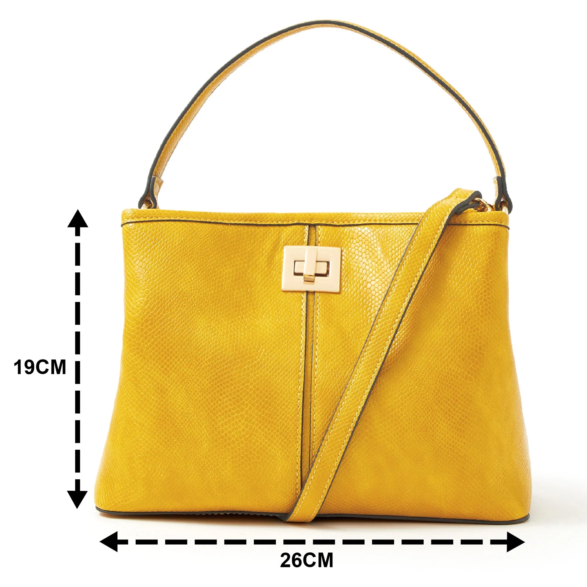 Accessorize London women's yellow Rosie Handheld bag