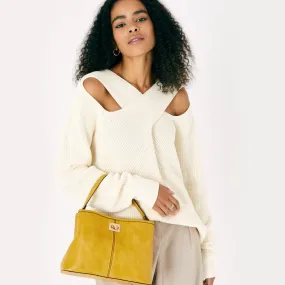 Accessorize London women's yellow Rosie Handheld bag