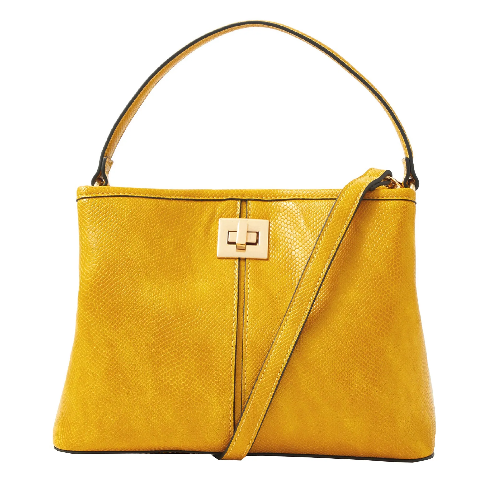 Accessorize London women's yellow Rosie Handheld bag
