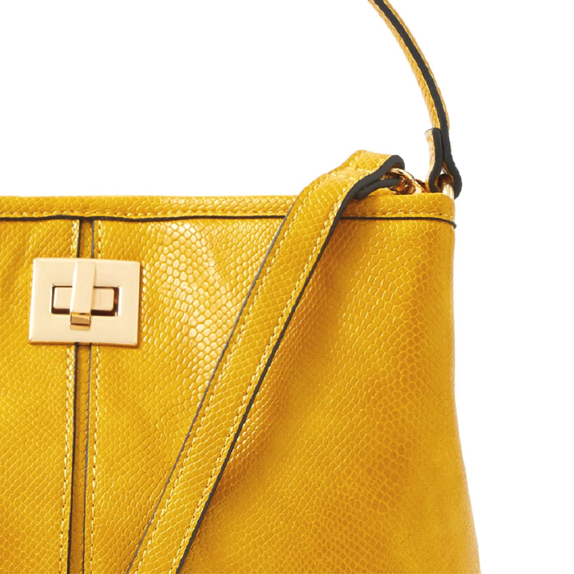 Accessorize London women's yellow Rosie Handheld bag