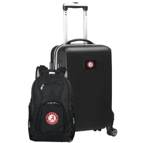 Alabama Crimson Tide Deluxe 2-Piece Backpack and Carry-on Set in Black