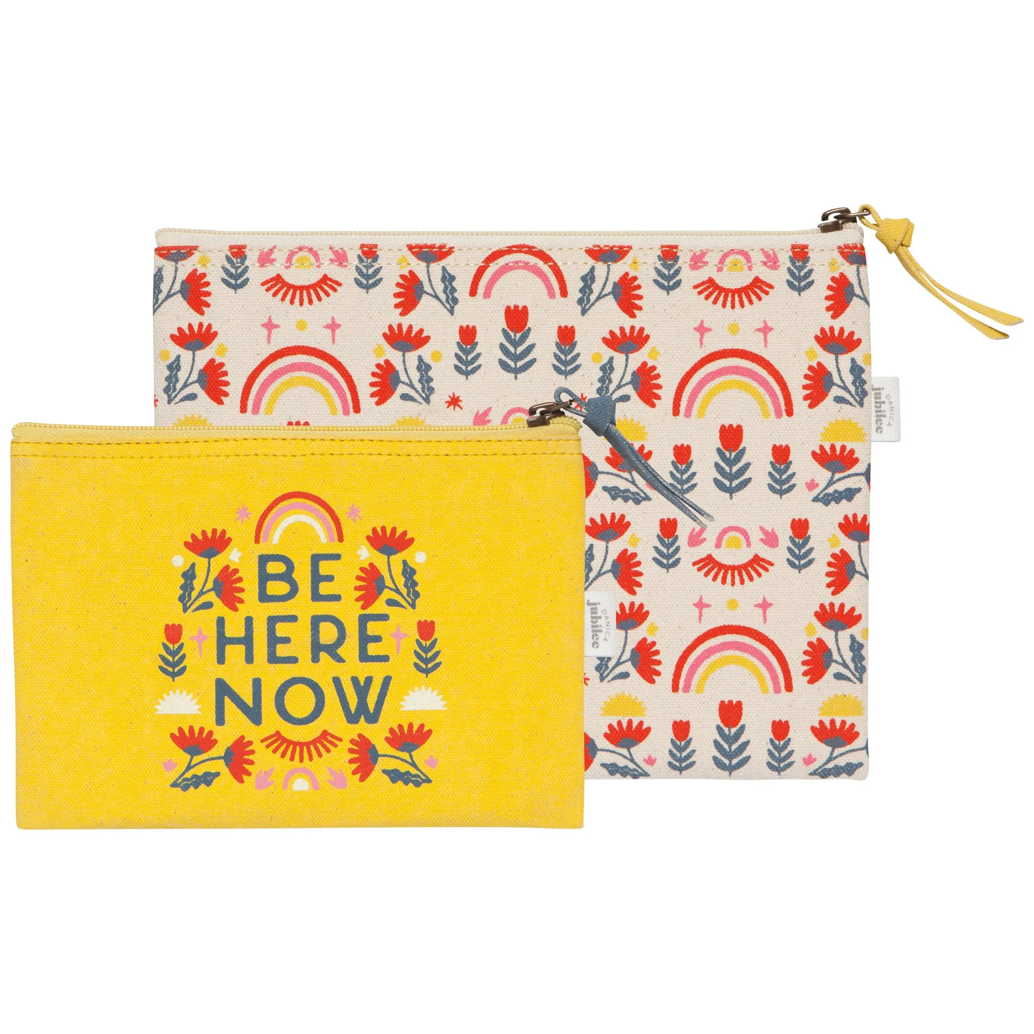 Be Here Now Zipper Pouch Set of 2