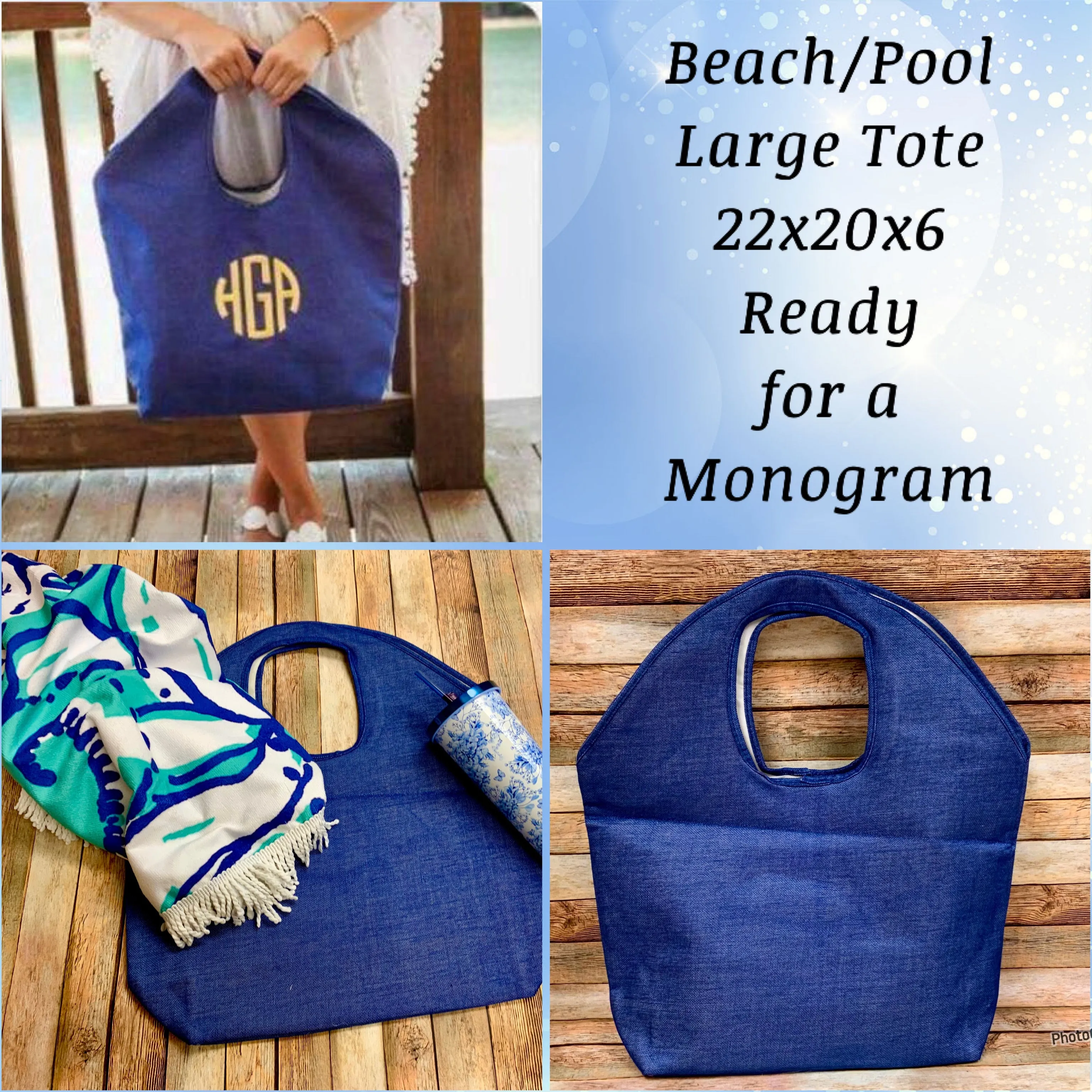Beach and Pool Totes 22x20in