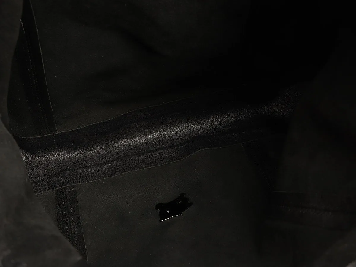 Burberry Black Leather Packable Tote