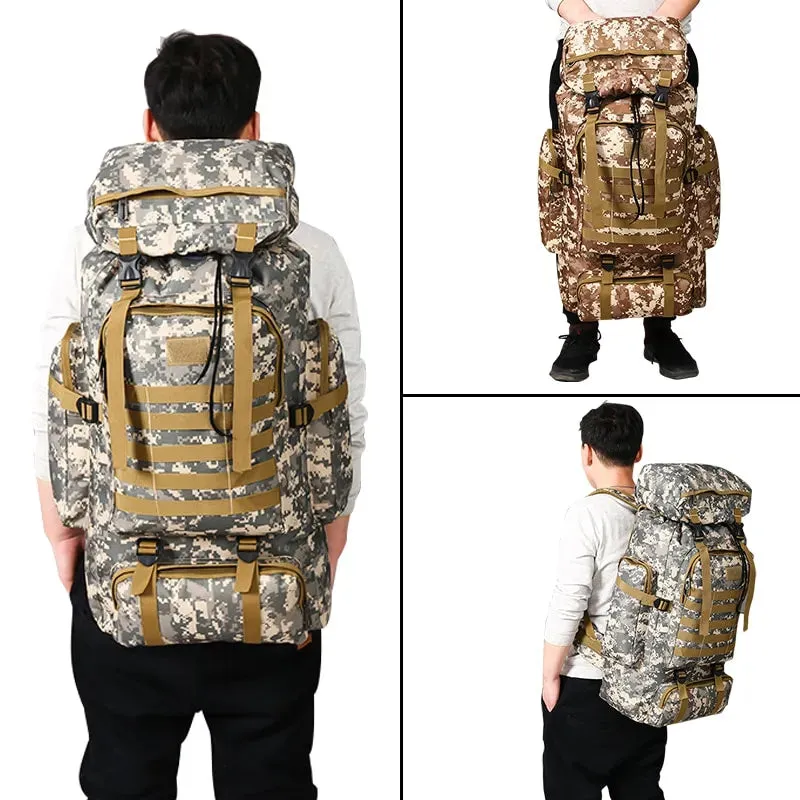 CamoGuard 50L Waterproof Military Backpack - Your Tactical Travel Companion