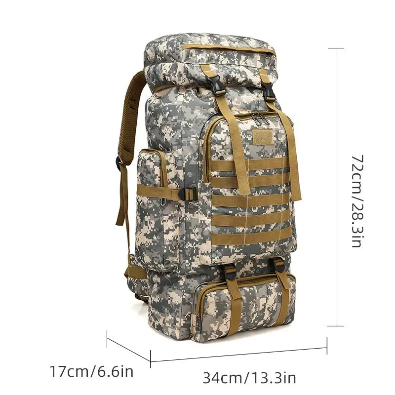 CamoGuard 50L Waterproof Military Backpack - Your Tactical Travel Companion