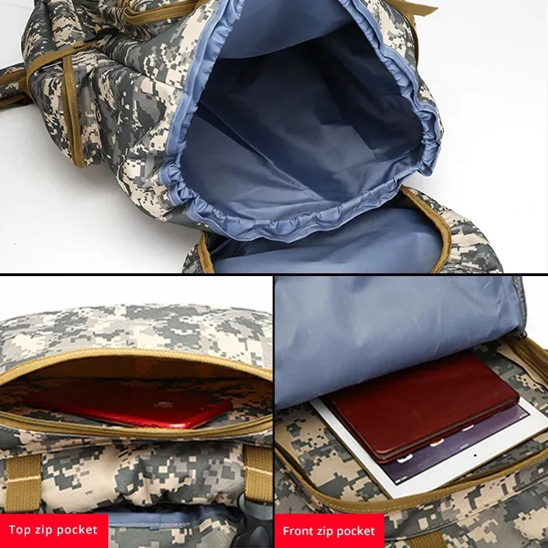 CamoGuard 50L Waterproof Military Backpack - Your Tactical Travel Companion