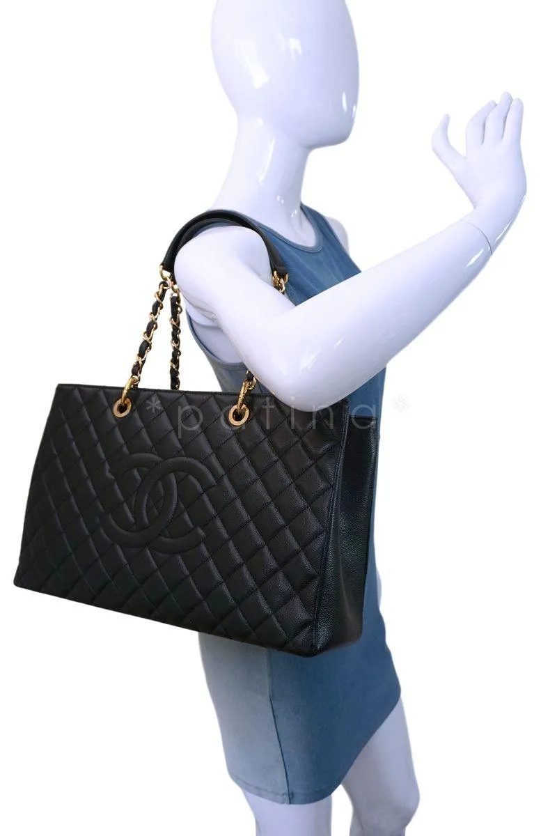Chanel Black Caviar Grand Shopper Tote XL GST Bag GHW