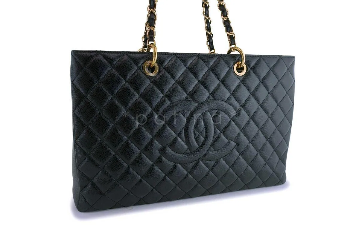 Chanel Black Caviar Grand Shopper Tote XL GST Bag GHW
