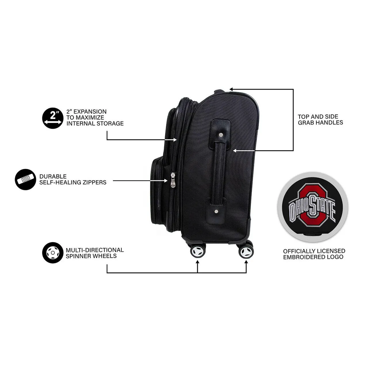 Clemson 21" Carry-on Spinner Luggage