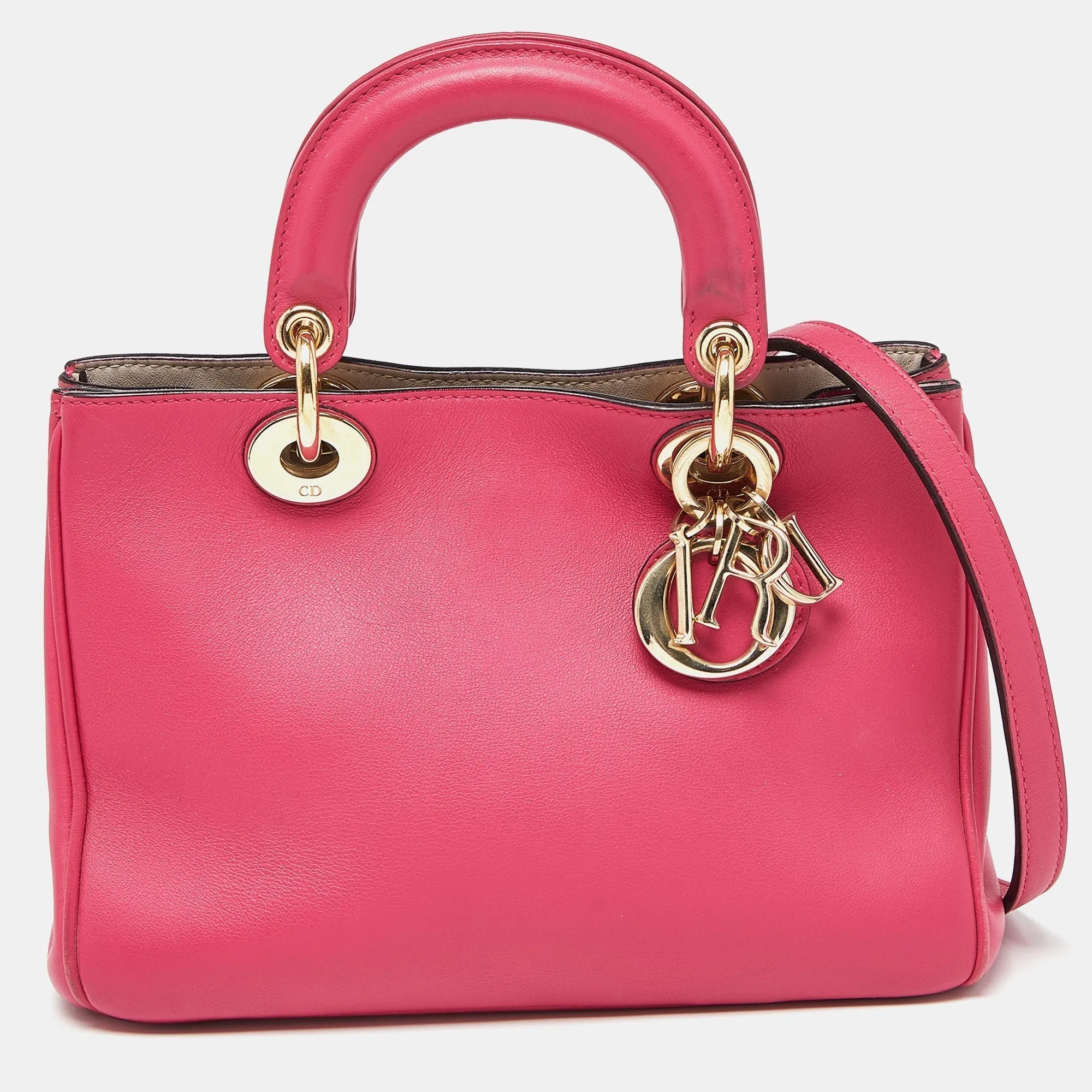 DIOR Fuchsia Leather Mini issimo Tote