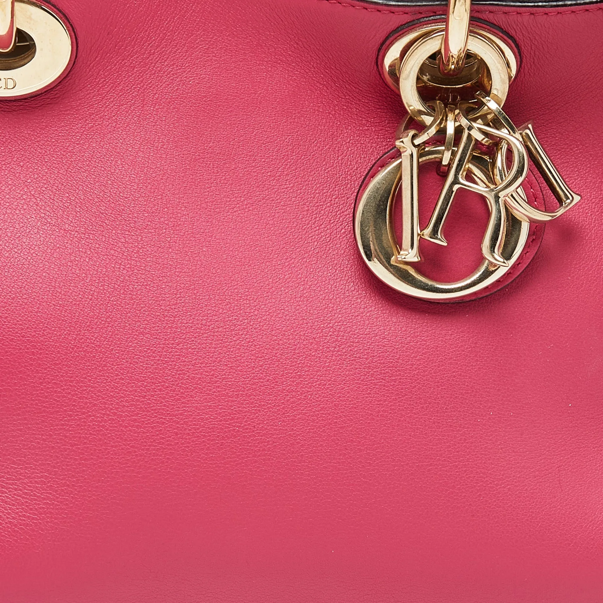 DIOR Fuchsia Leather Mini issimo Tote