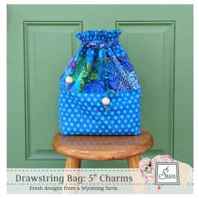 Drawstring Bag 5in Charms Pattern