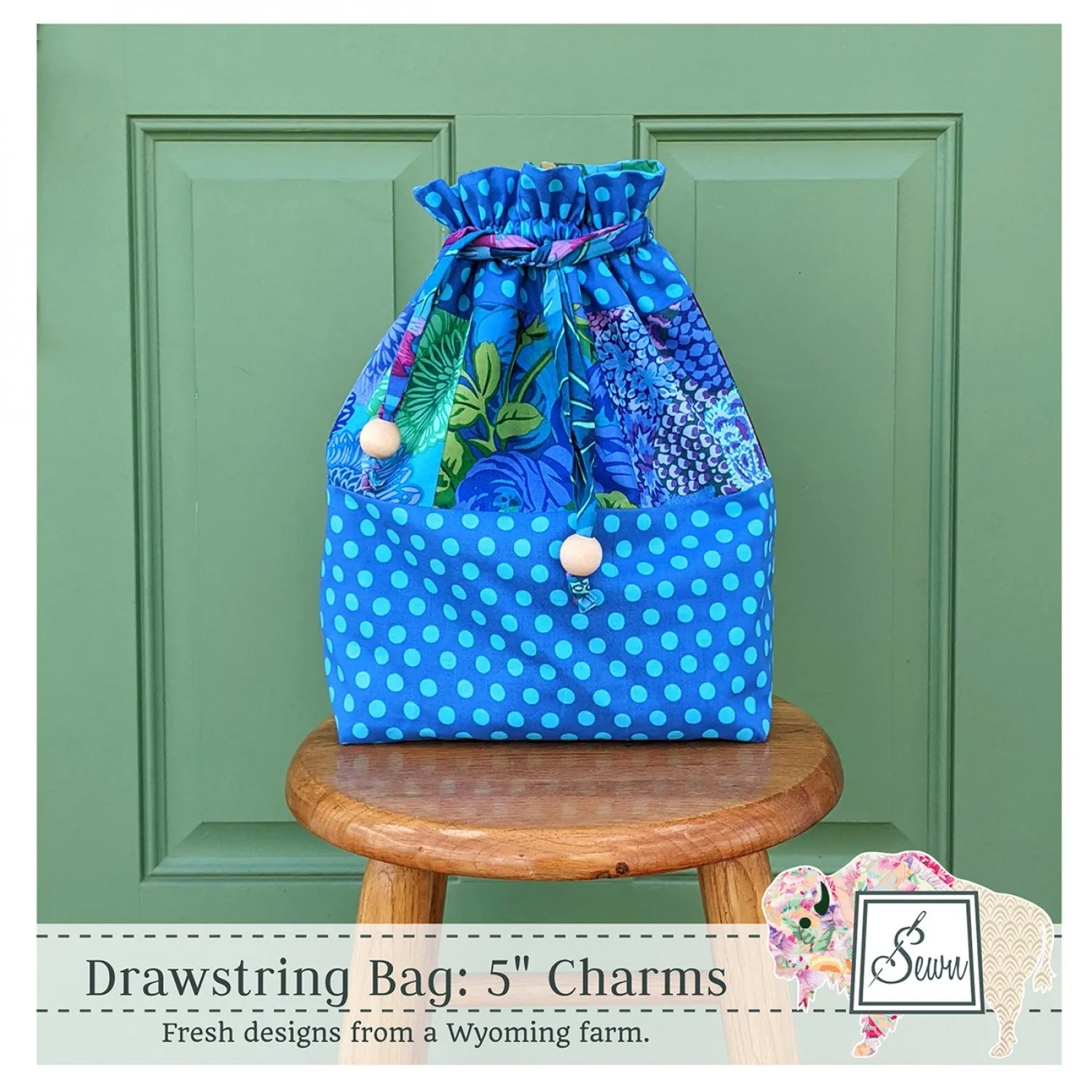 Drawstring Bag 5in Charms Pattern