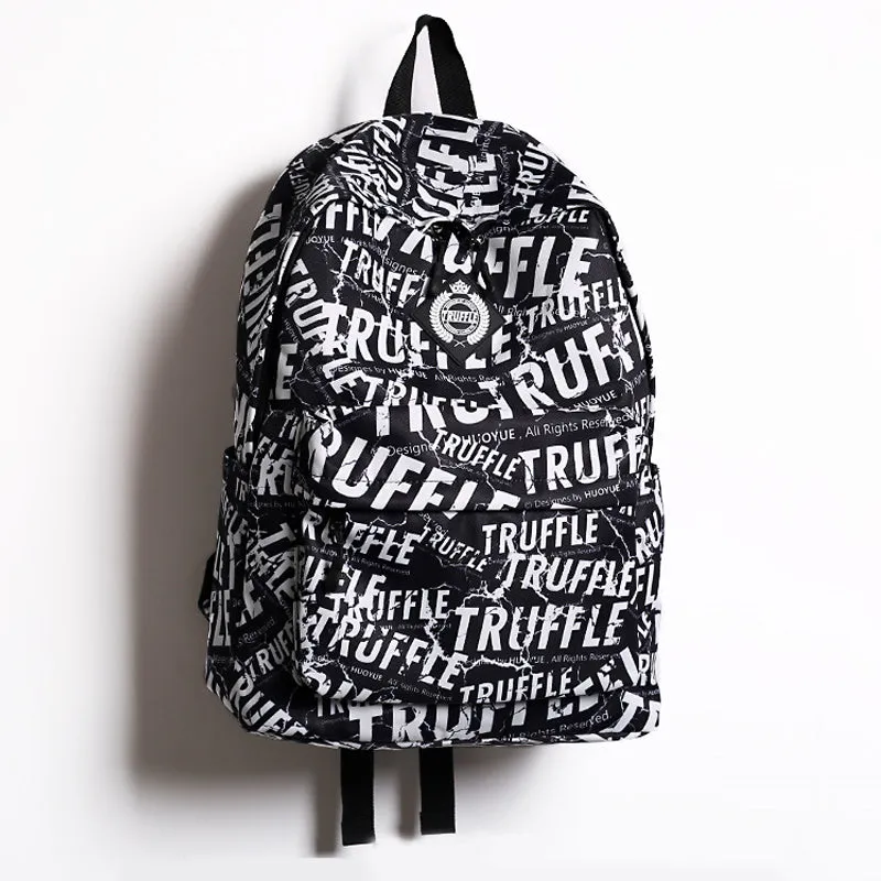 Fashion  Doodle Backpack for Men Women Lightweight Waterproof