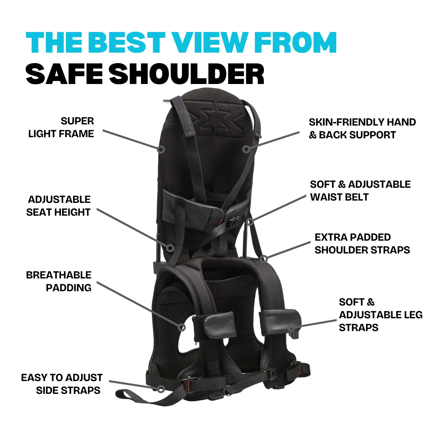 G5 Bundle - Lightweight Child Shoulder Carrier   Travel Backpack Black