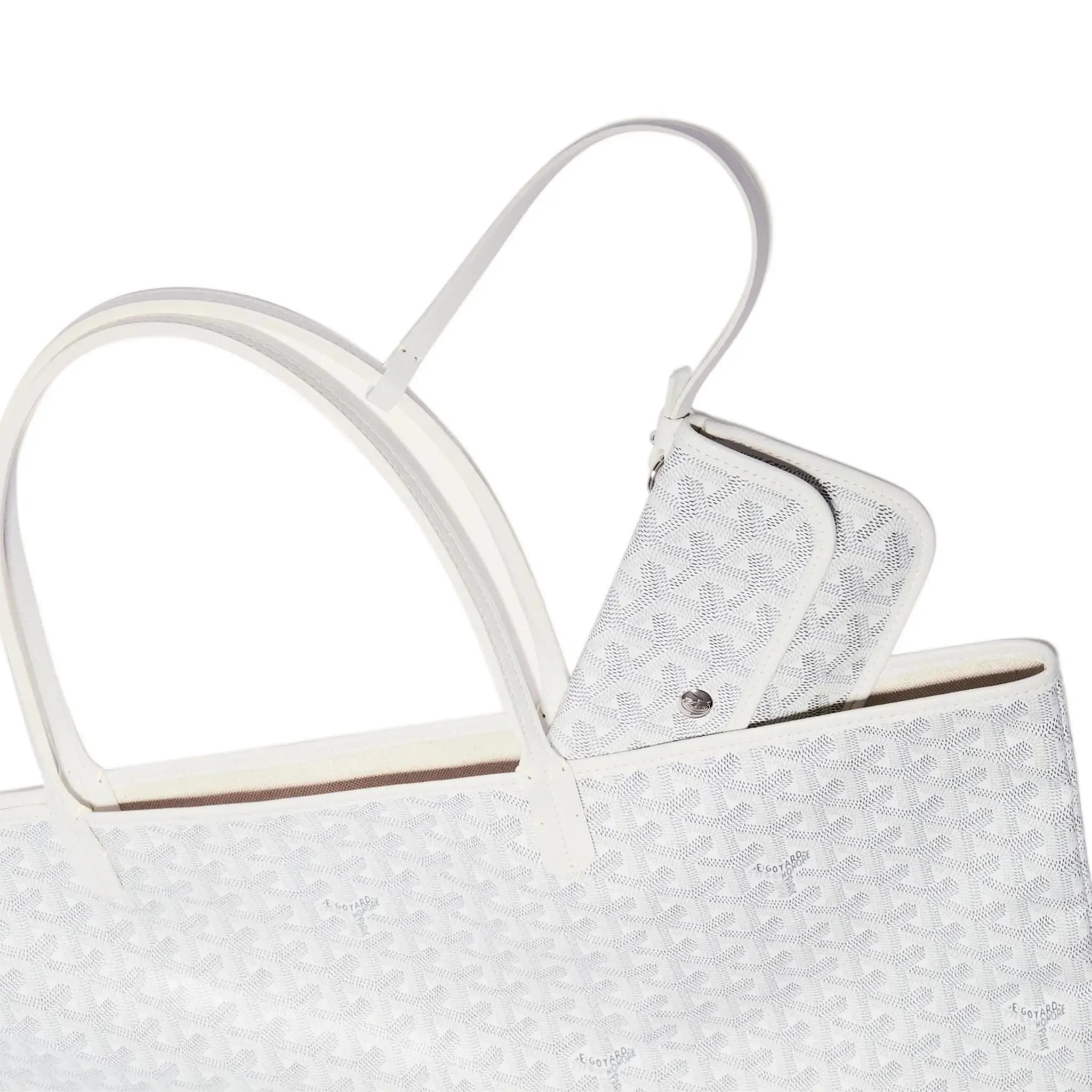 Goyard Saint Louis GM Tote Bag White