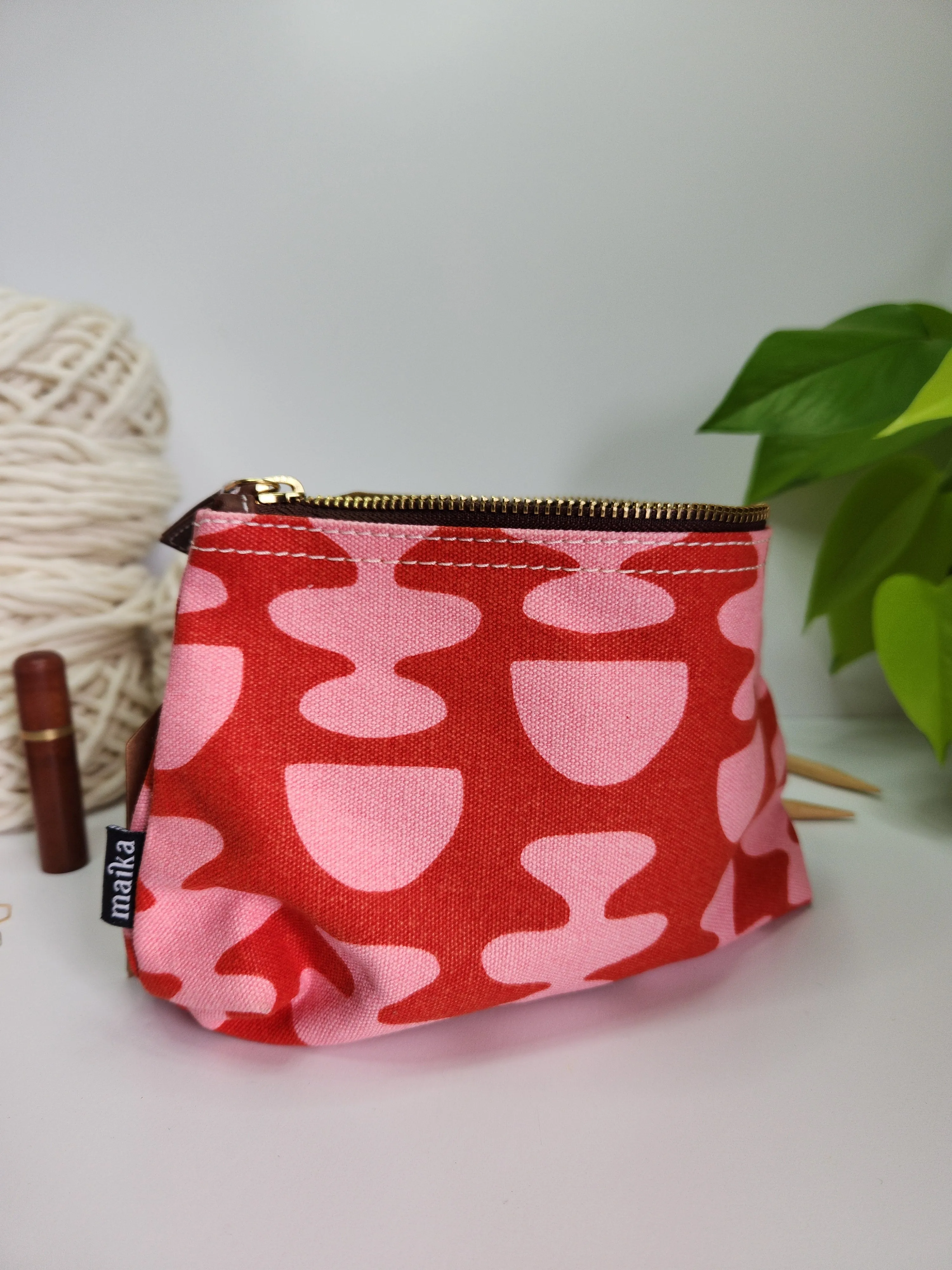 Knitting Project Bag, Medium Zipper Pouch, Nacka