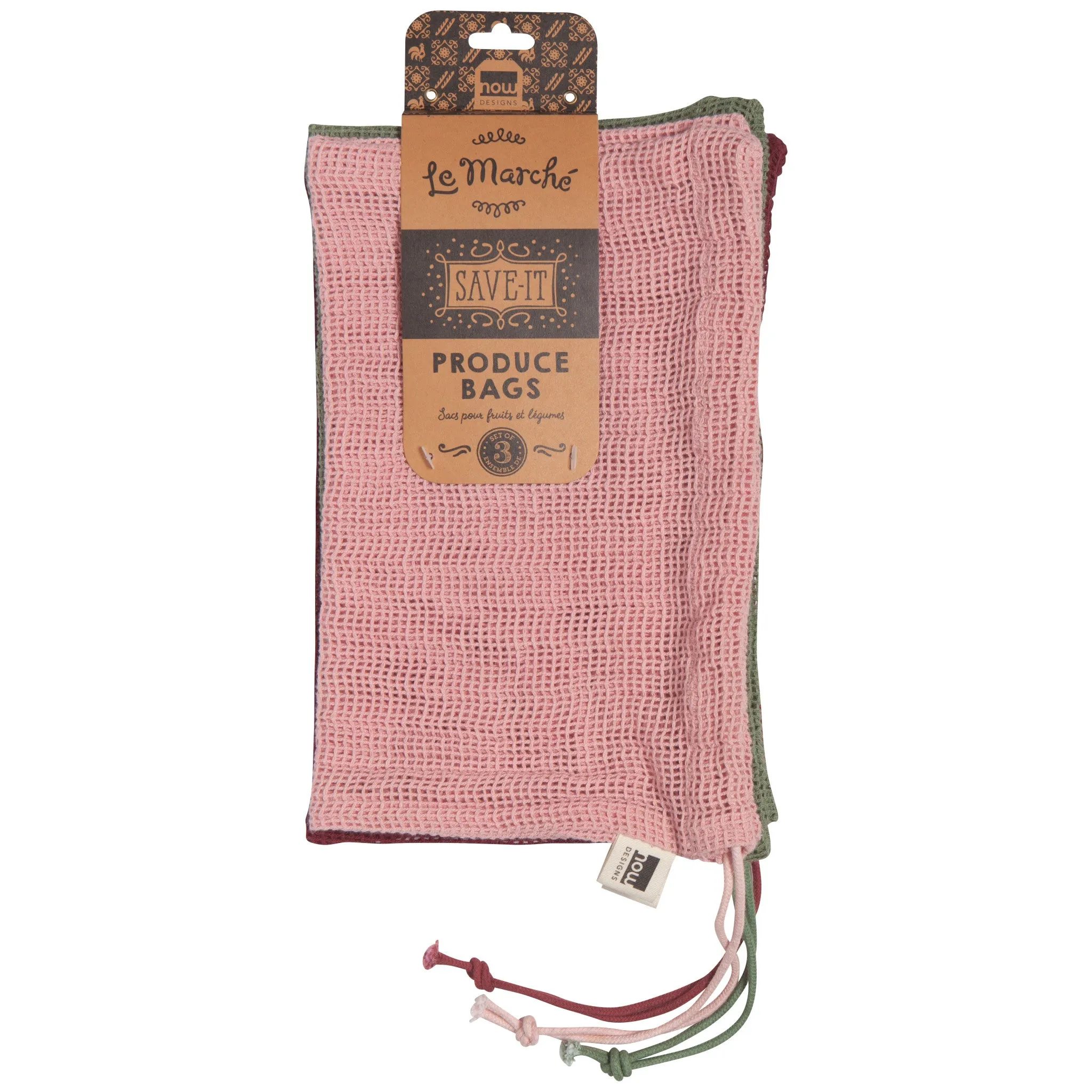 Le Marche Blush Produce Bags Set of 3