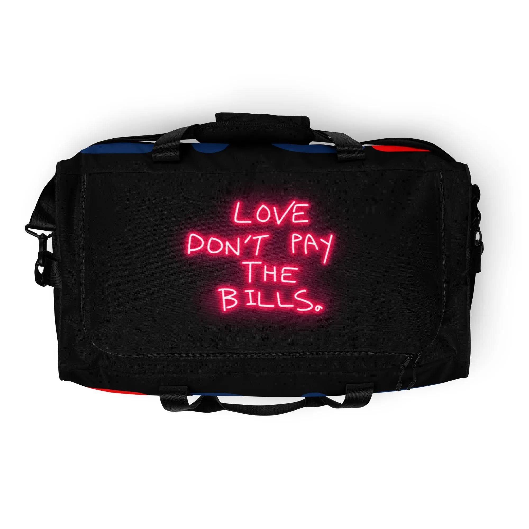 LOVE DON'T PAY TRAP DOES DUFFLE BAG