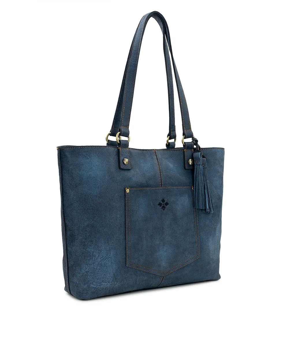 Marza Tote - Denim Leather