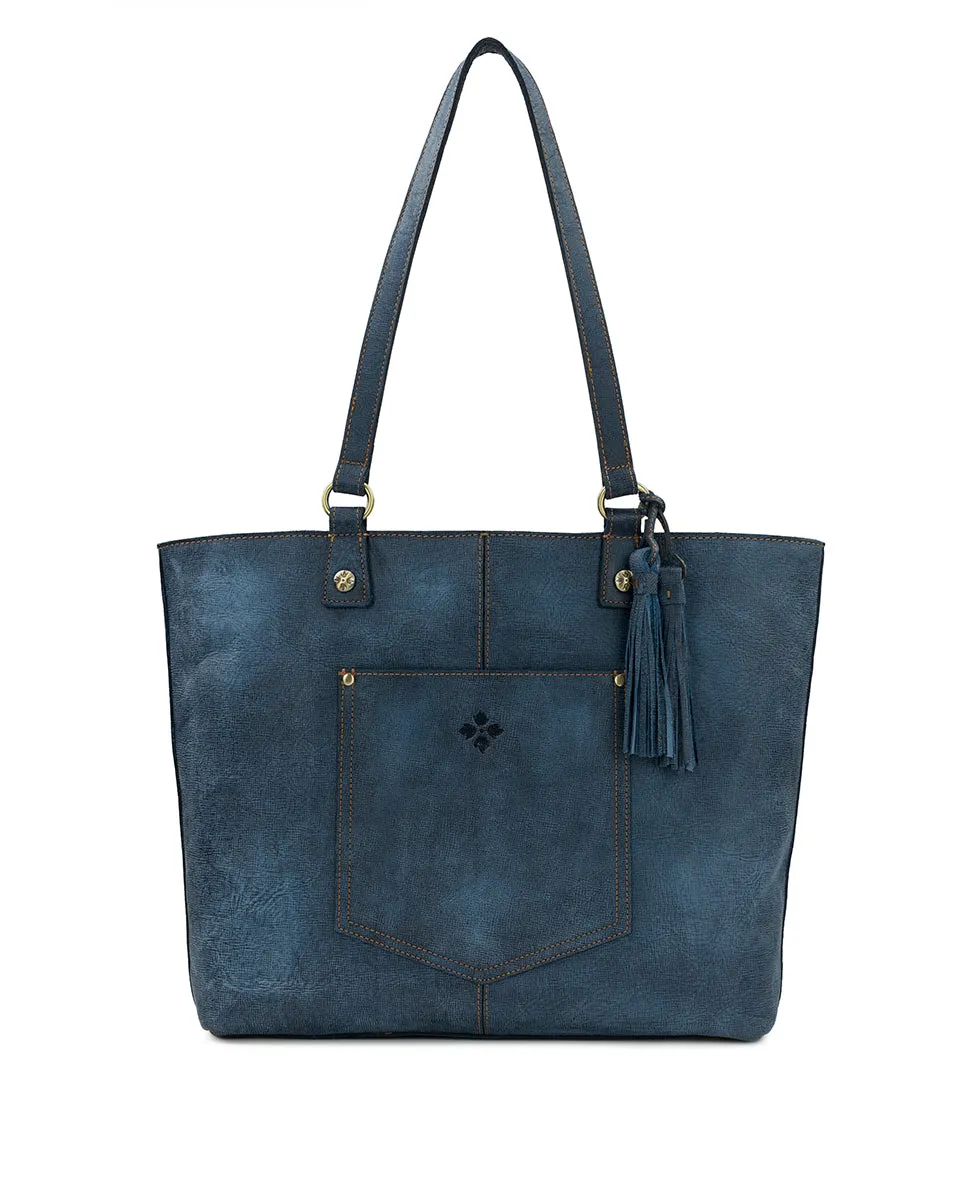 Marza Tote - Denim Leather