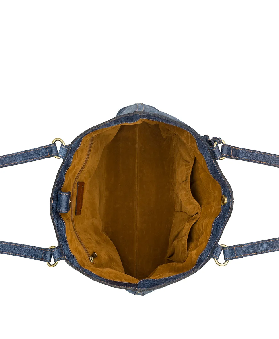 Marza Tote - Denim Leather