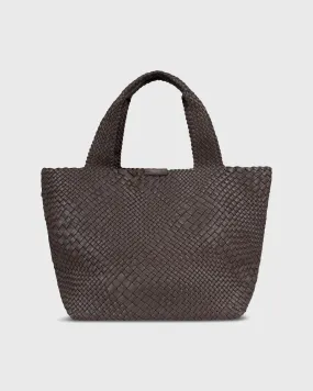 Mercato Handwoven Tote in Chocolate Leather