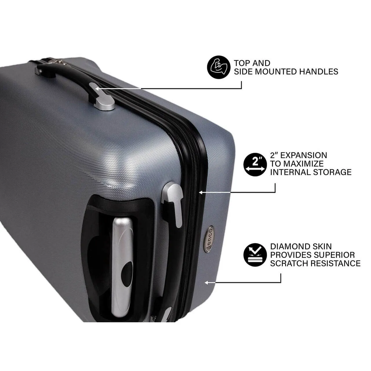 Mexico Flag 21" Carry-On Spinner in Black