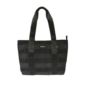 Noir Surplus Tote in Rescued Car Seat Belts