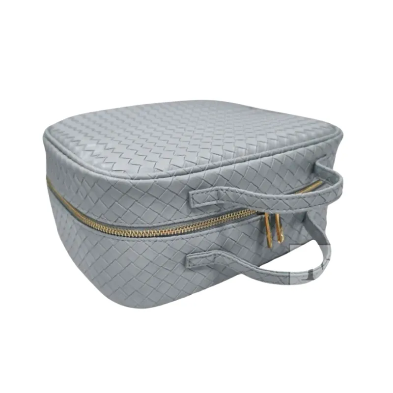 Personalized Blue Luxe Train Case