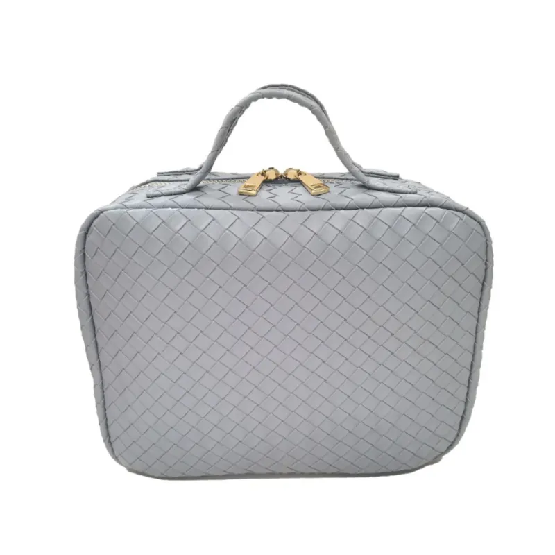 Personalized Blue Luxe Train Case