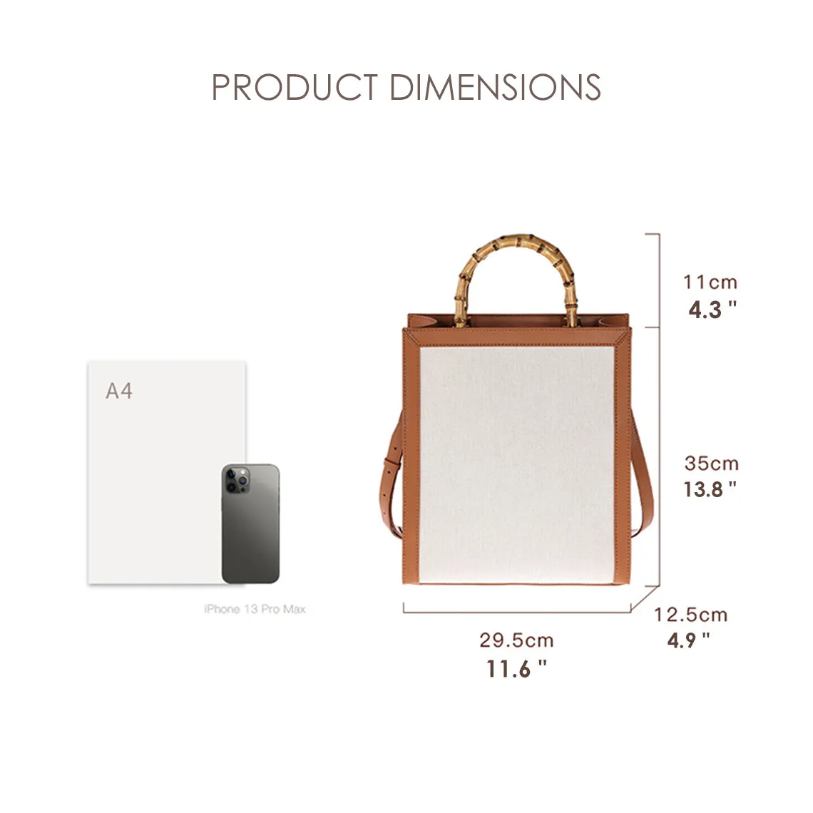 POPSEWING® Leather Dustbag Recycle Bamboo Handles Bag DIY Kit