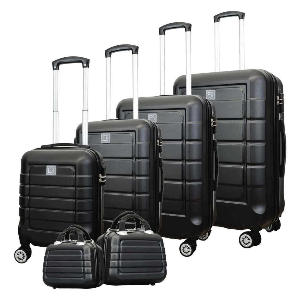 Pre-Order Milan Hardshell Luggage Set of 6 with Spinner Wheels & Cosmetic Bags