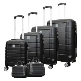 Pre-Order Milan Hardshell Luggage Set of 6 with Spinner Wheels & Cosmetic Bags