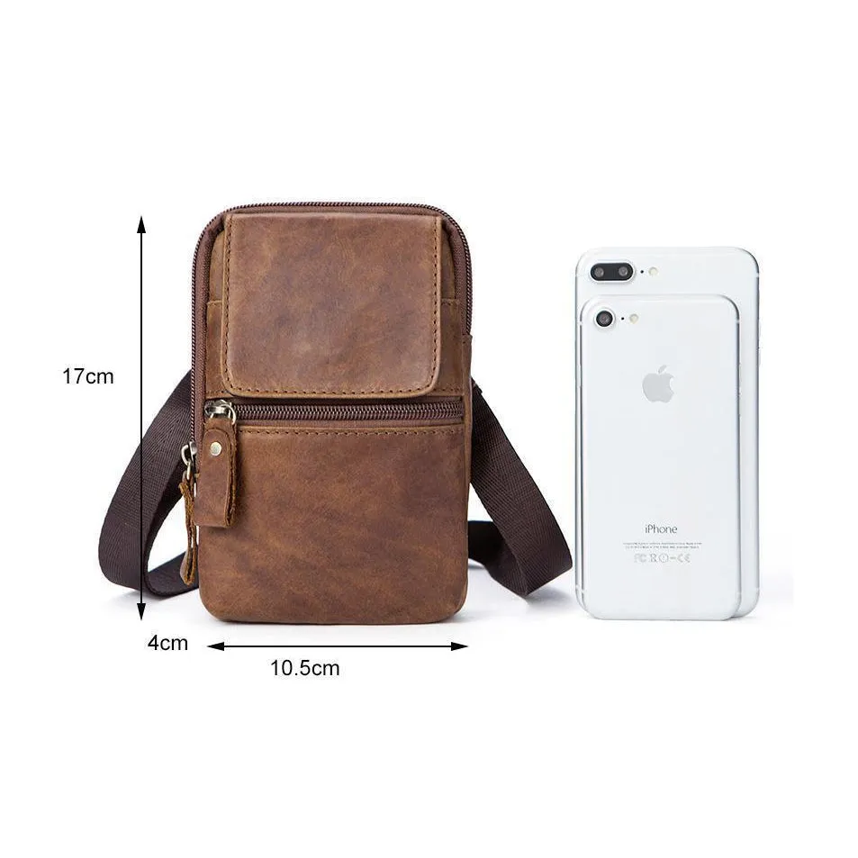Premium Casual Waist Pack Made with Original Leather for Travelling Purposes
