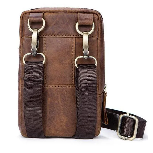 Premium Casual Waist Pack Made with Original Leather for Travelling Purposes