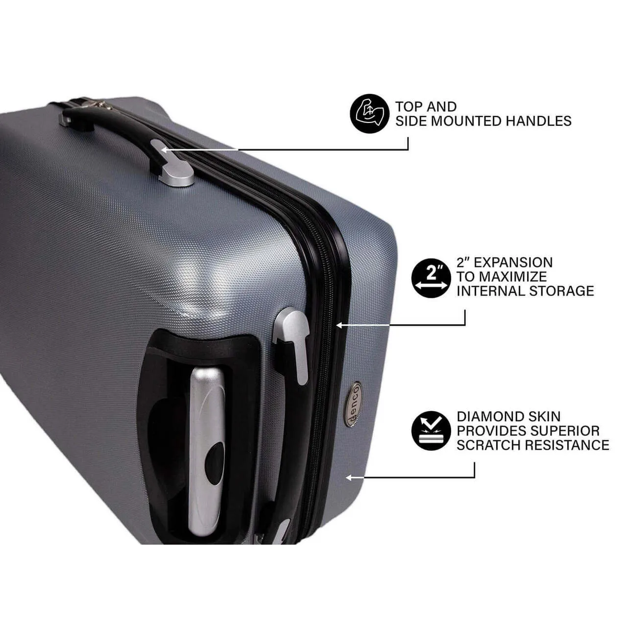 San Diego Padres Deluxe 2-Piece Backpack and Carry on Set in Silver