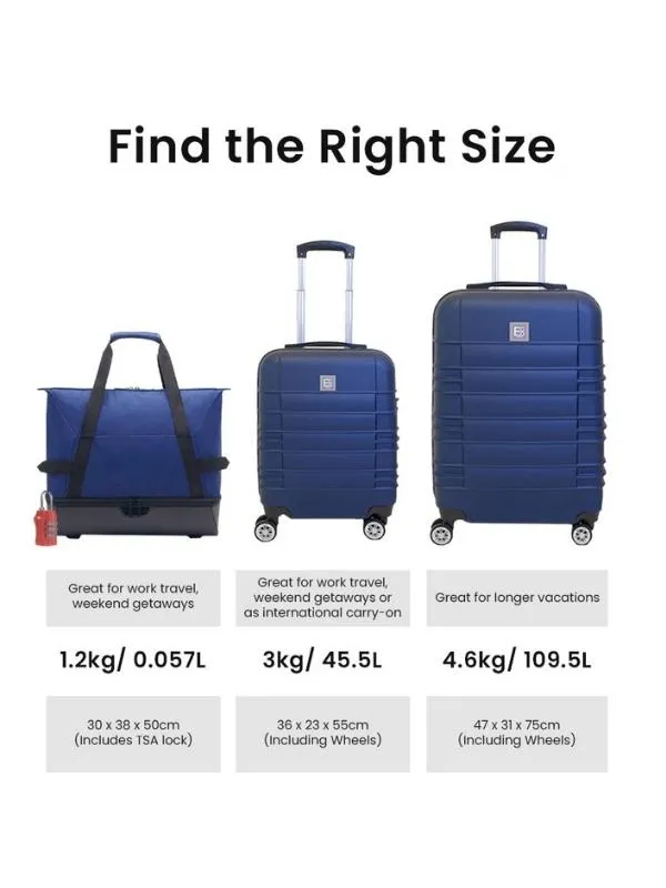 Santorini Premium Hardshell Luggage Set - 360 Spinner Wheels - 4 Pieces