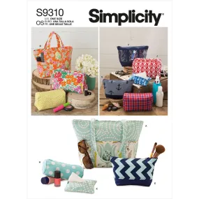 Simplicity Sewing Pattern S9310 Totes & Bags In Assorted Sizes
