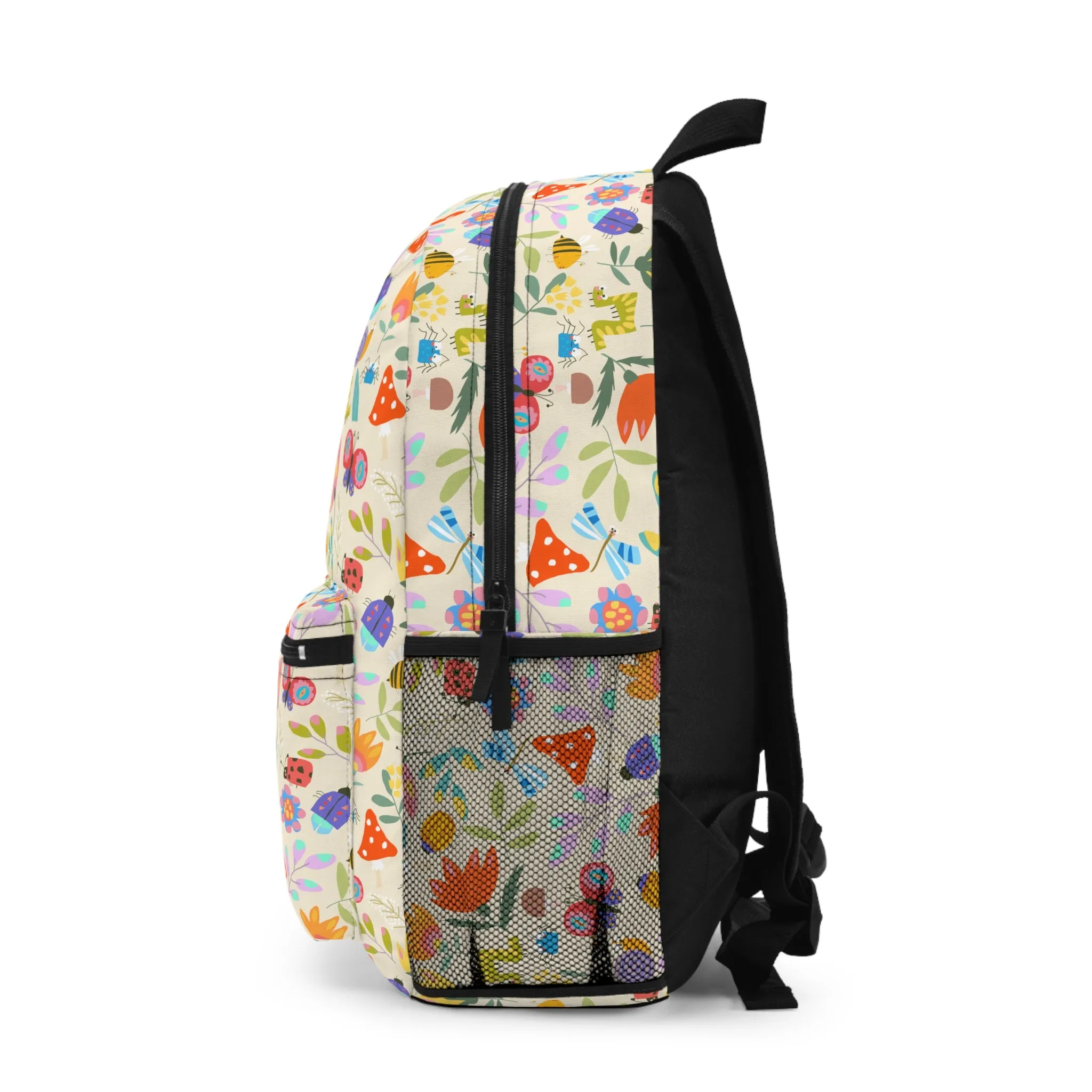 Springtime Whimsy: Ladybugs, Butterflies, and Blooming Flowers Lightweight Backpack