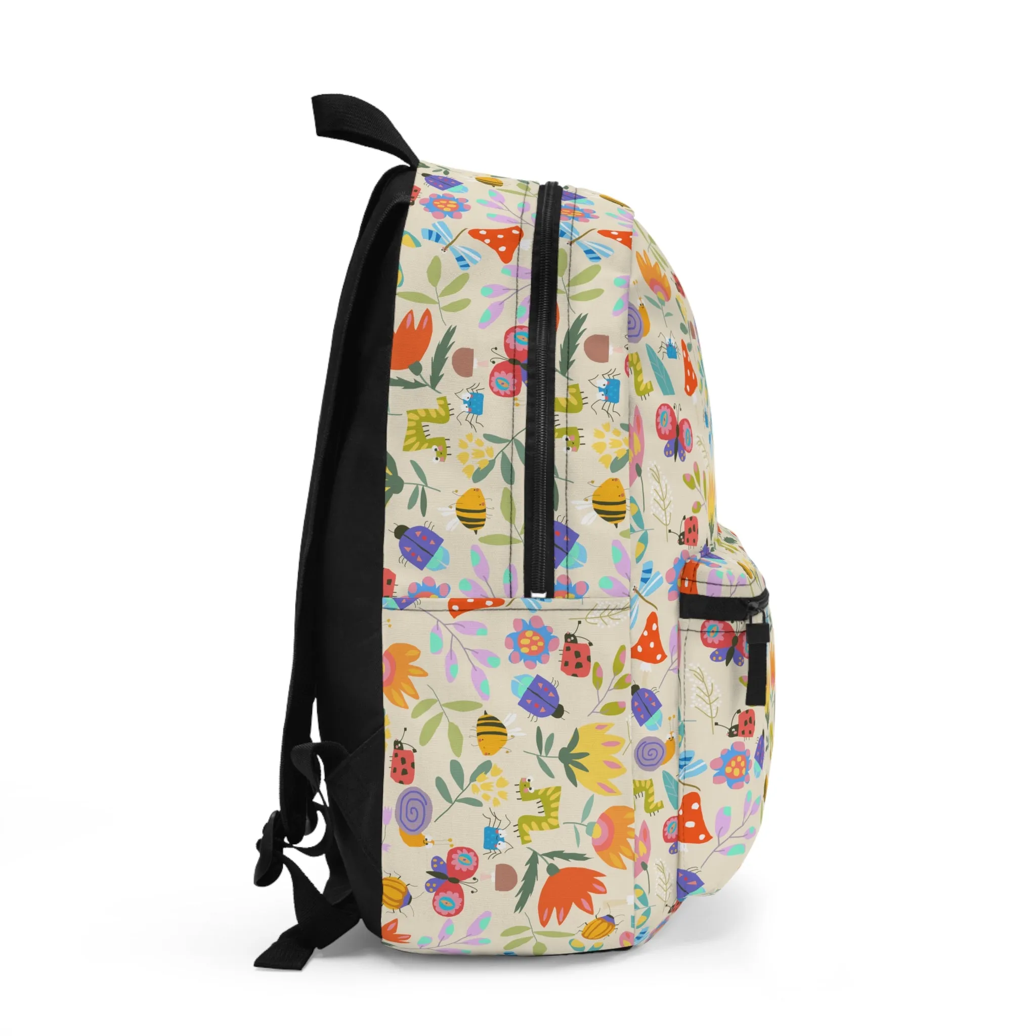 Springtime Whimsy: Ladybugs, Butterflies, and Blooming Flowers Lightweight Backpack