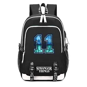 Stranger Things Backpack with USB Charging Port School Boys Girls Bookbag Laptop Backpack for Teens